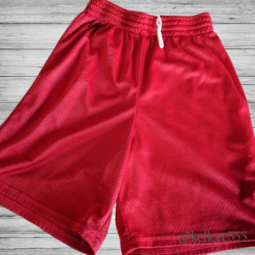 Youth Red Mesh Gym Shorts sz 24-26